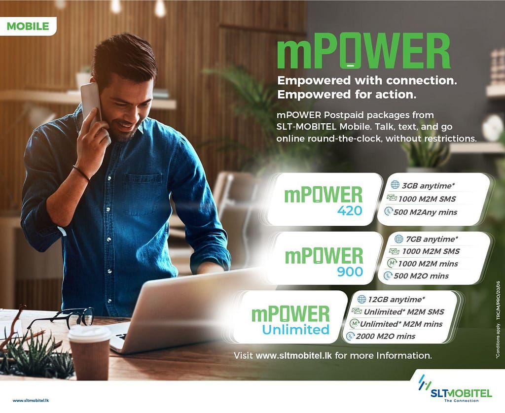 postpaid slt mobitel m power