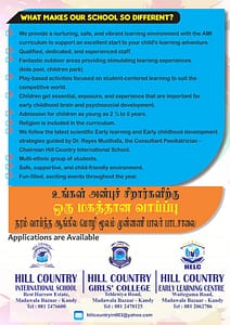 Hill Country Early Learning Centre Admission 2