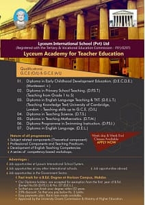 Lyceum Academy for Teacher Education poster