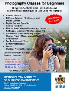 Metropolitan Institute of Business Management Photography classes