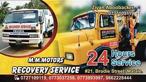 M M Motors Recovery service offer