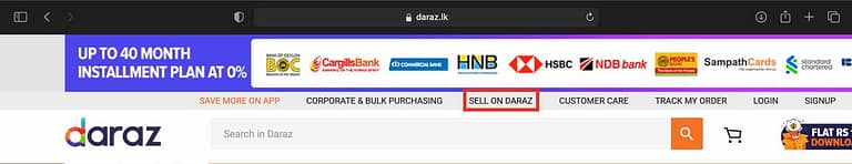 Daraz Seller Center Sri Lanka STEP 1